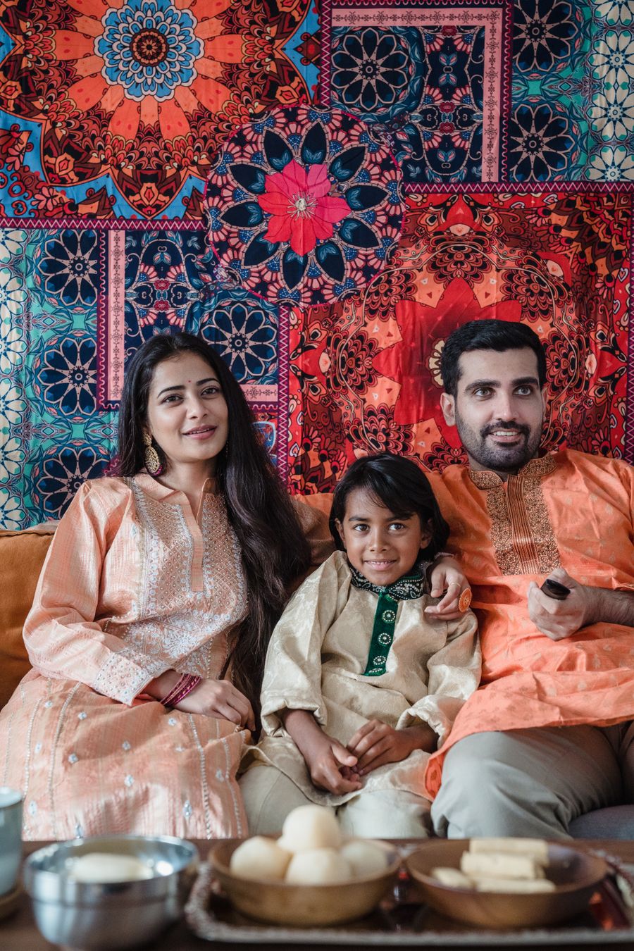Indian family from the Kalpataru community